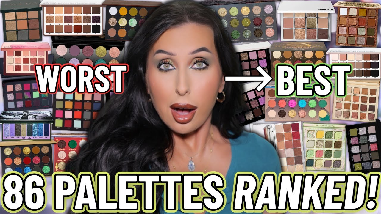 RANKING 86 EYESHADOW PALETTES FROM WORST TO BEST! EVERY PALETTE I TRIED IN 2025 REVIEWED