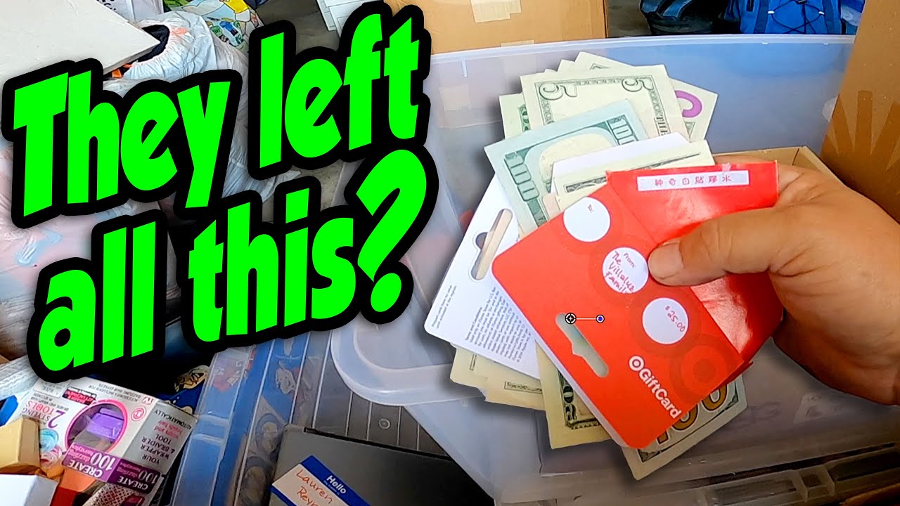 They left MONEY & GIFT CARDS in the locker I paid $1,800 for at the abandoned storage auction.
