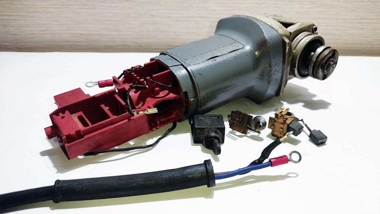 Angle Grinder inside component connection | Connect easily of an Angle Grinder without Capacitor