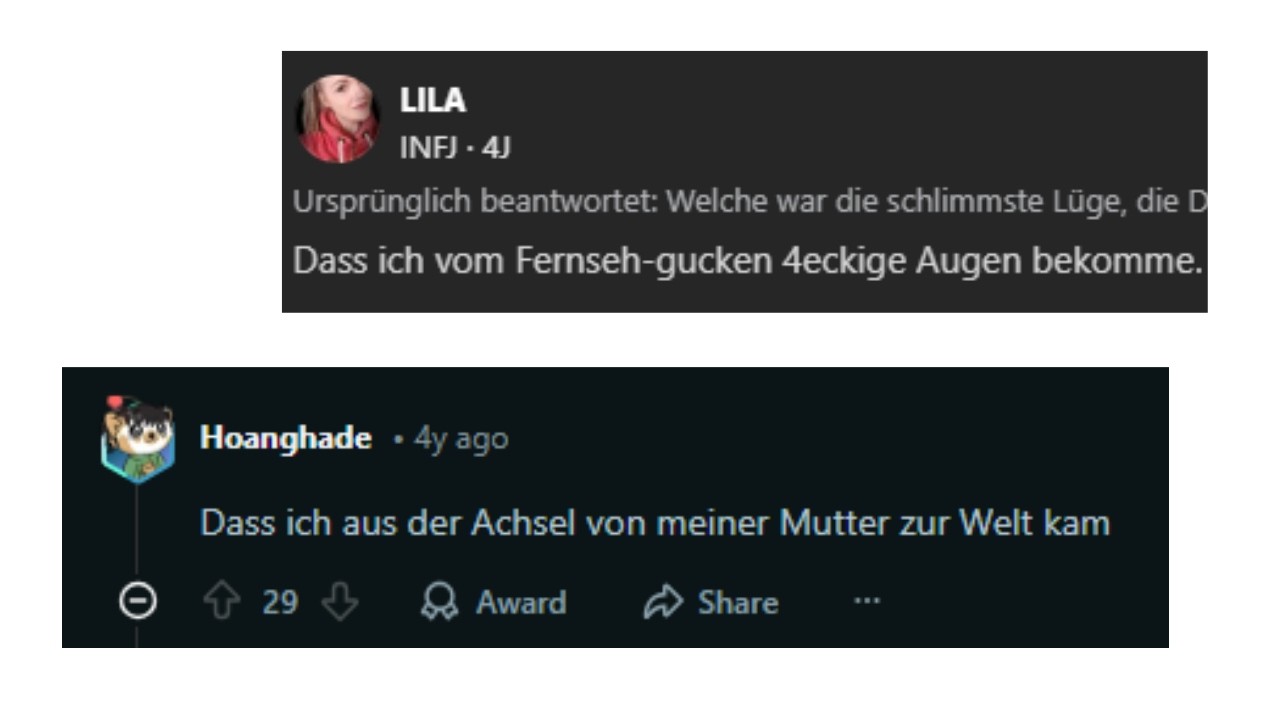 Wer erinnert sich noch an diese L&uuml;gen unserer Eltern von fr&uuml;her?