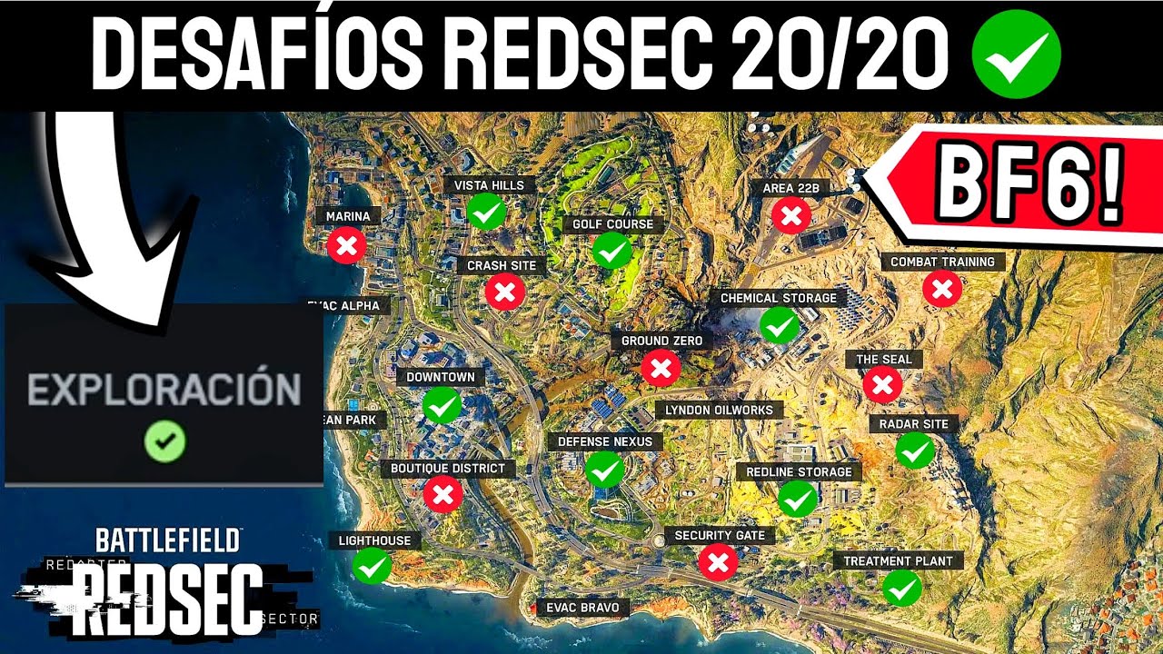 COMPLETA TODOS LOS DESAFÍOS DE EXPLORACIÓN EN BATTLEFIELD 6 REDSEC FÁCIL (Battle Royale)