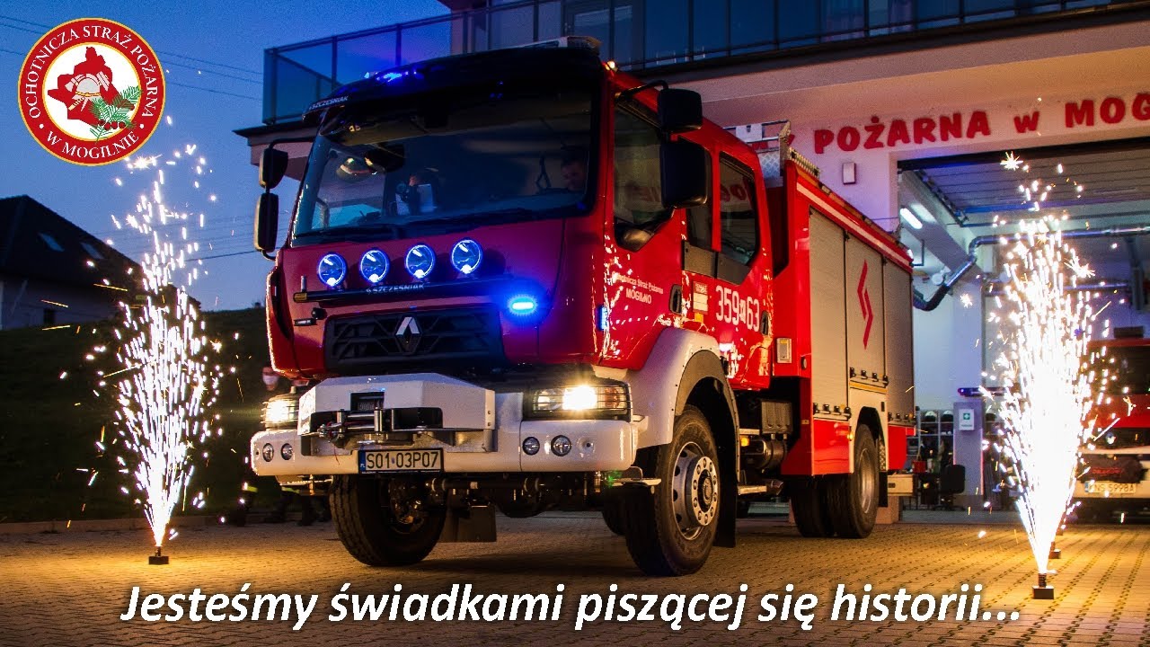 Powitanie nowego wozu strażackiego - Renault D16 | OSP Mogilno KSRG