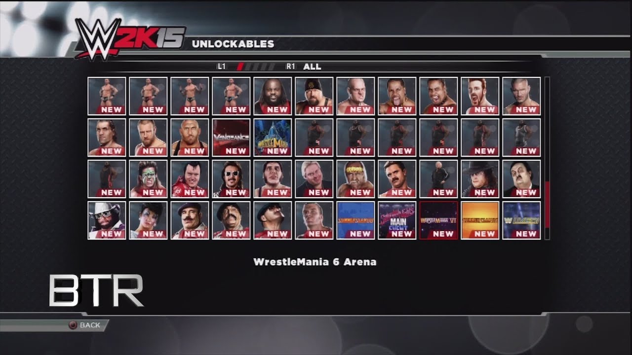 WWE 2K15 All Unlockables Including Every DLC 2K Showcase Items PS3/360 Version
