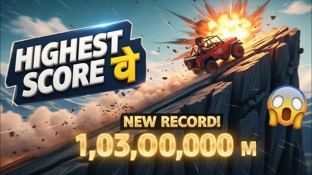 1,00,00,000 Meter! 😱 Hill Climb Me New World Record 🔥 