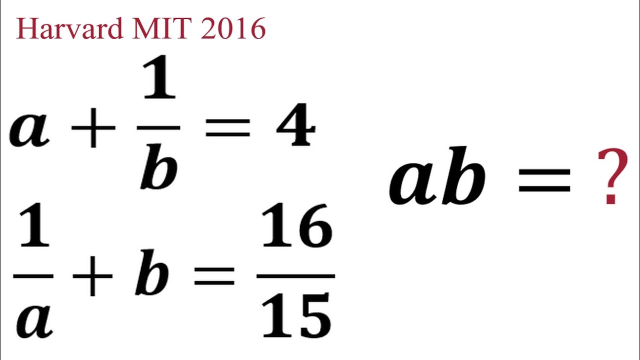 Harvard MIT Math Tournament 2016 | HMMT General | Olympiad math Questions Solutions Problems