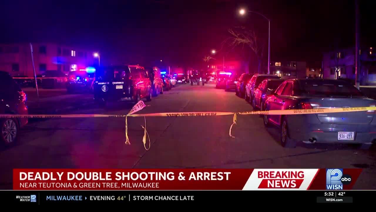 Two killed in Milwaukee double shooting; Suspect taken into custody.