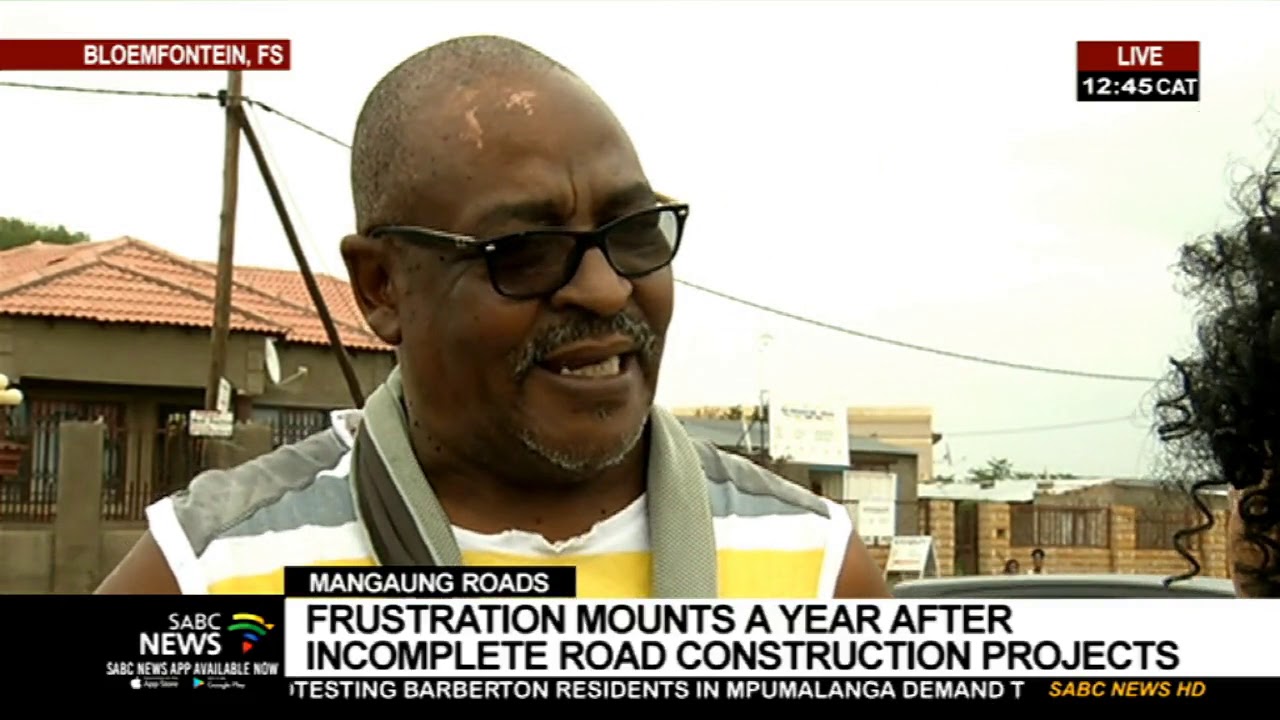 Mangaung | Community frustrated by incomplete road construction projects