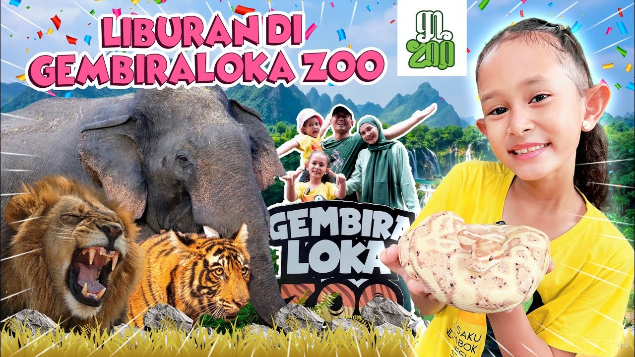 QAIREEN DAN KIRANA LIBURAN KE KEBUN BINATANG TERBESAR DI JOGJA ! BERANI GENDONG ULAR 😱