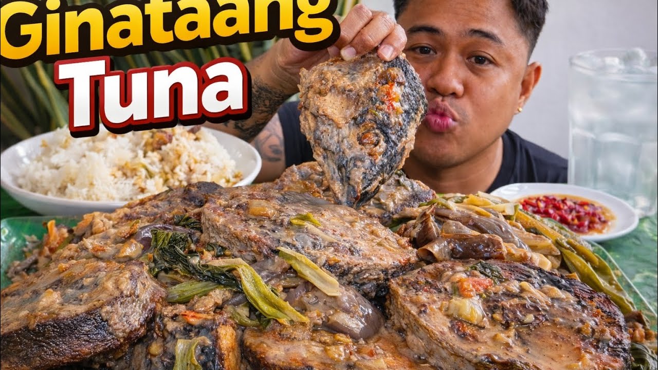 GINATAANG TUNA | OUTDOOR COOKING | MUKBANG PHILIPPINES