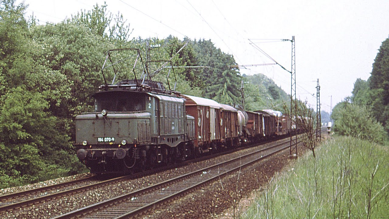 Deutsches Krokodil Br 194 - 1988 bei der DB noch im Plandienst  Güterzüge Ingolstadt - Neustadt