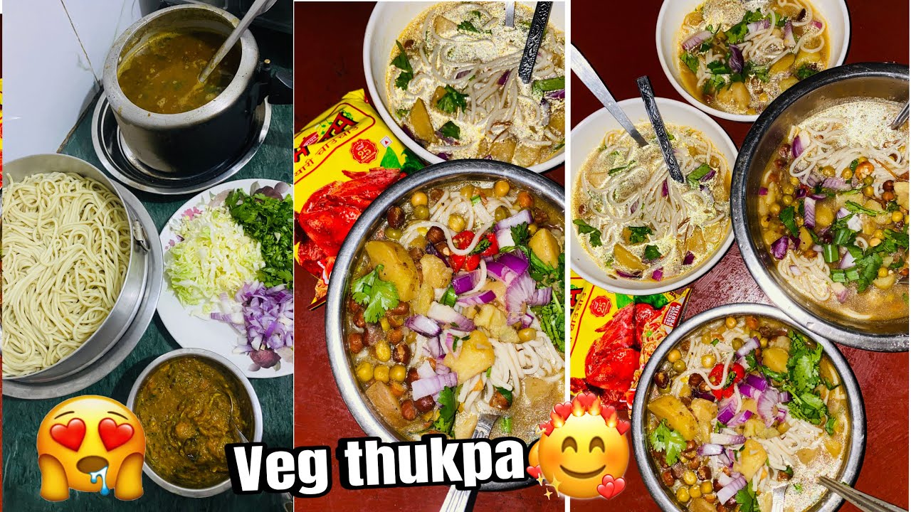 Jado maa tato tato thukpa khanu ko majja nei xuttai🥰|| Veg thukpa💞|| So delicious😋|| Cookedbyme👩🏻‍🍳🍴