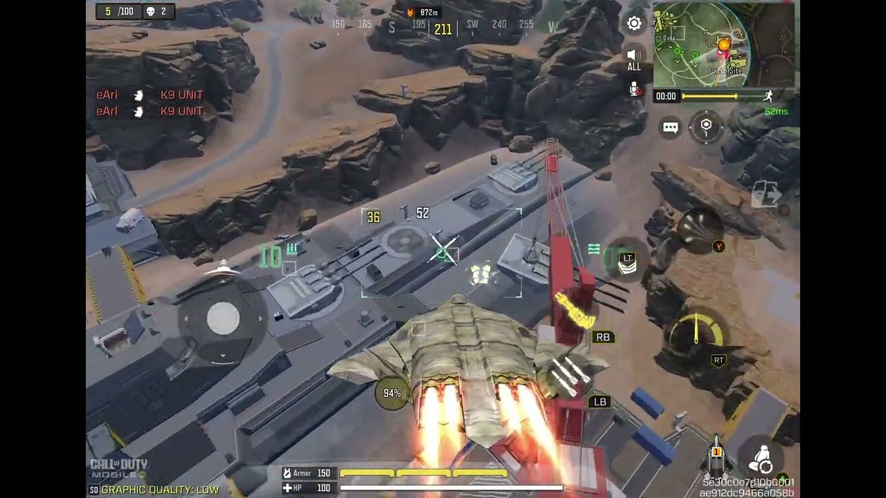 Nonstop strafing of orbiting around Crash Site for the win 