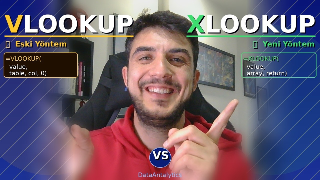 Excel - Xlookup ve Vlookup fonksiyonları karşılıştırması
