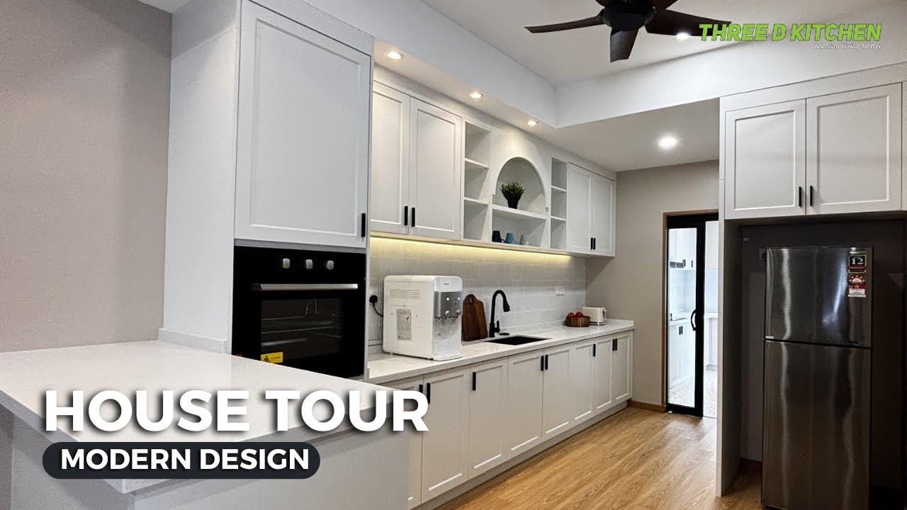 HOUSE TOUR CABINET (PROJECT CONTEMPORARY STYLE) THREE D KITCHEN CABINET