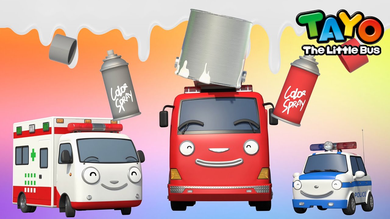 *NEW* Let's color the rescue team l The Brave Cars l Rescue Team Song l Tayo the Little Bus