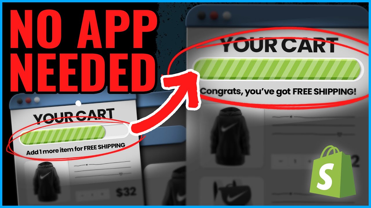 Add Free Shipping Progress Bar To Make More Shopify Sales (Copy & Paste to Increase Conversion Rate)