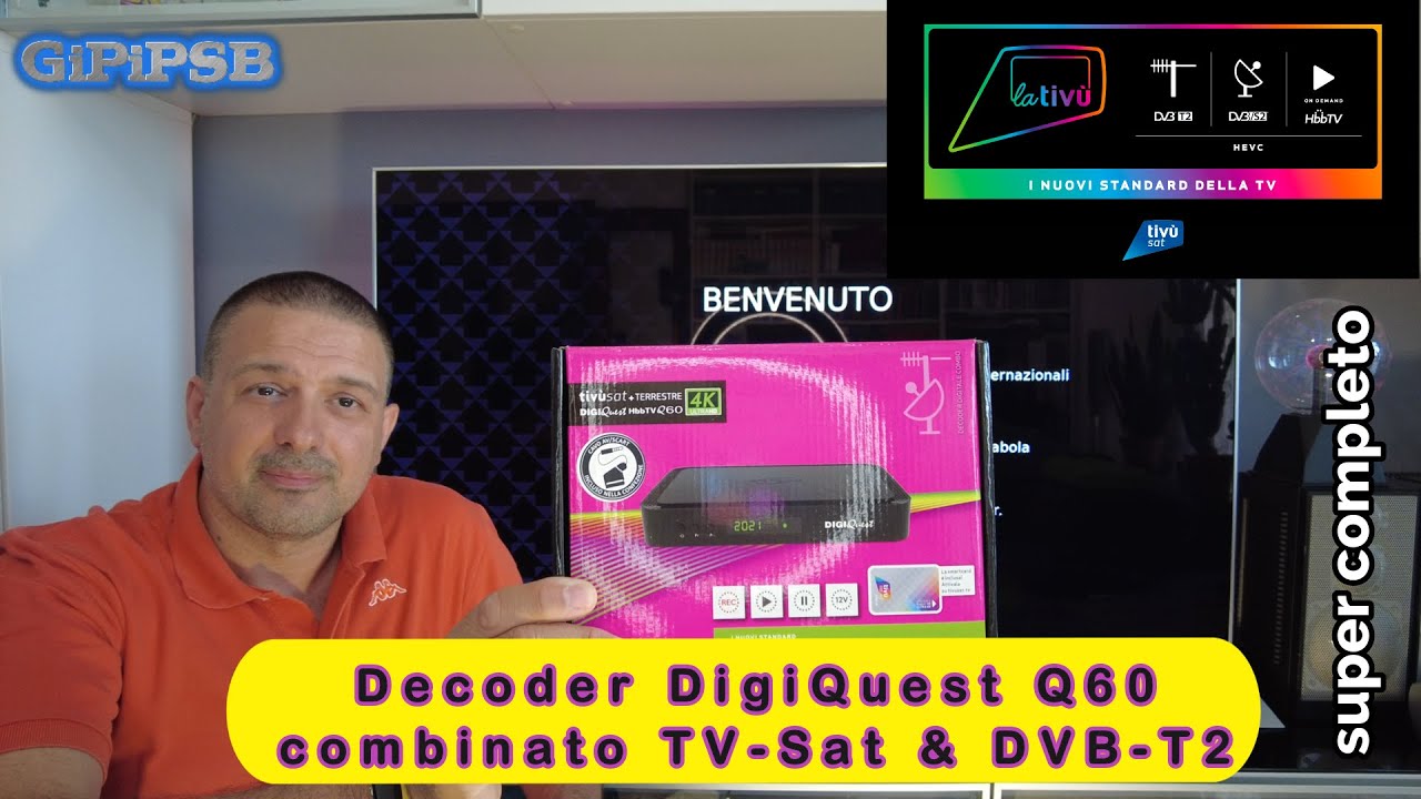 Decoder Combinato Tivù-SAT e DVB-T2 DigiQuest Q60 - Digitale Terrestre e Satellitare insieme al TOP