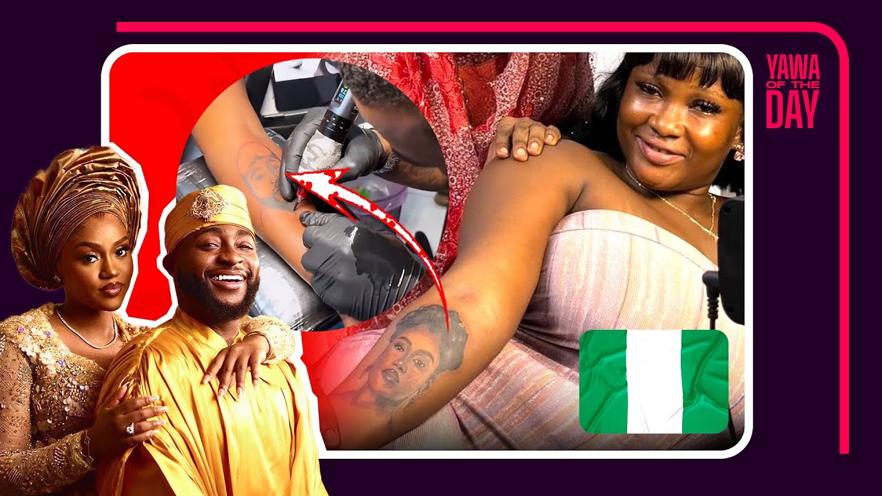 She Tattooed Davido And Chioma’s Face On Her Hand And This Happened