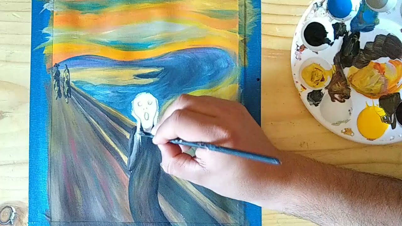 Cómo pintar EL GRITO😱 de Edvard Munch...