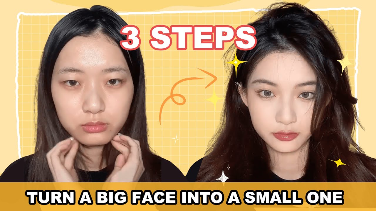 How to turn a big face into a small one with makeup? Three steps Makeup Tutorial by 小春日青 丨tiktok