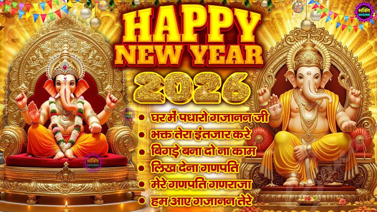 Happy New Year 2026 Nonstop Ganesh Bhajan | नॉनस्टॉप गणेश भजन |  Ganpati Baba Latest Bhajan 2026 |