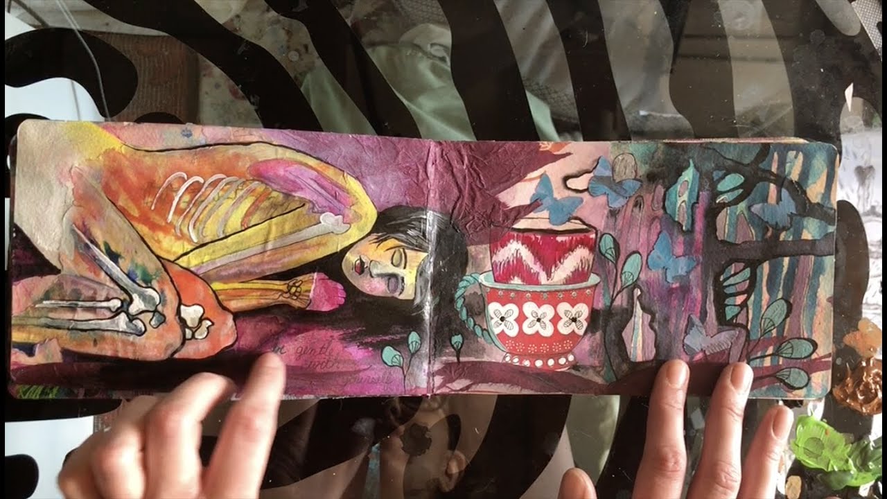 ASMR (Soft Spoken) Art Journal Ideas: Tracing, Tapping, Hand Movements