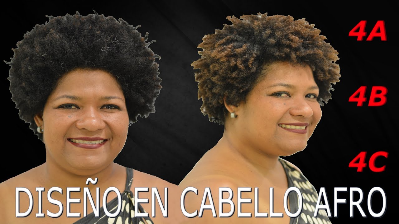 Diseño en cabello afro (corte y color 4a-4b-4c) / TUTORIAL