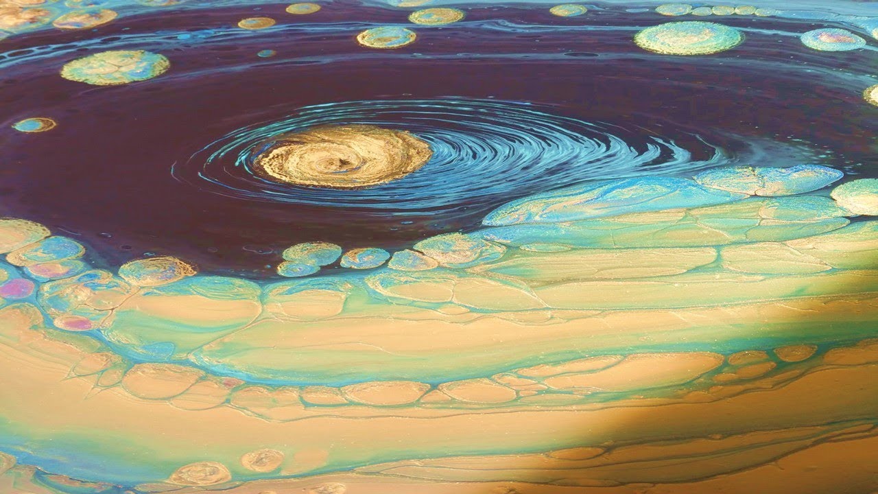 GALAXY Acrylic Straight Pour with Pearl Cells Acrylic Pouring No Silicone