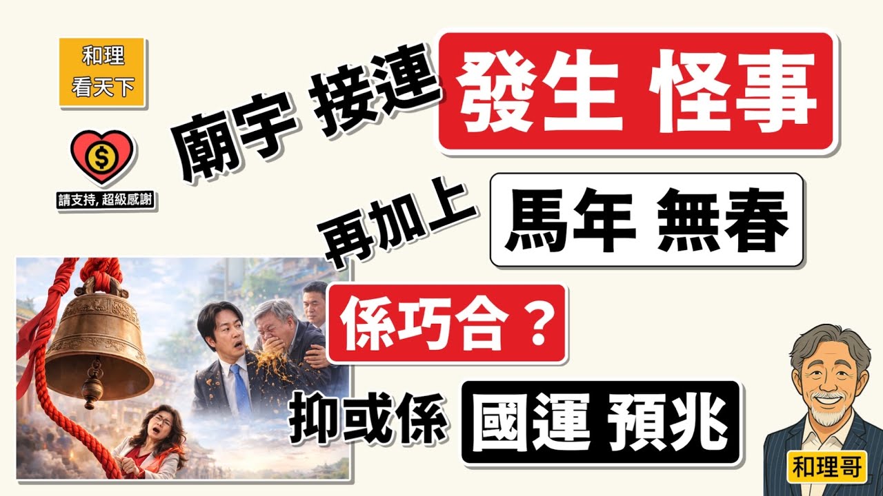 廟宇接連「發生怪事」！再加上「馬年無春」！係巧合，抑或係「國運預兆」？「反向春運」點解會出現？💥