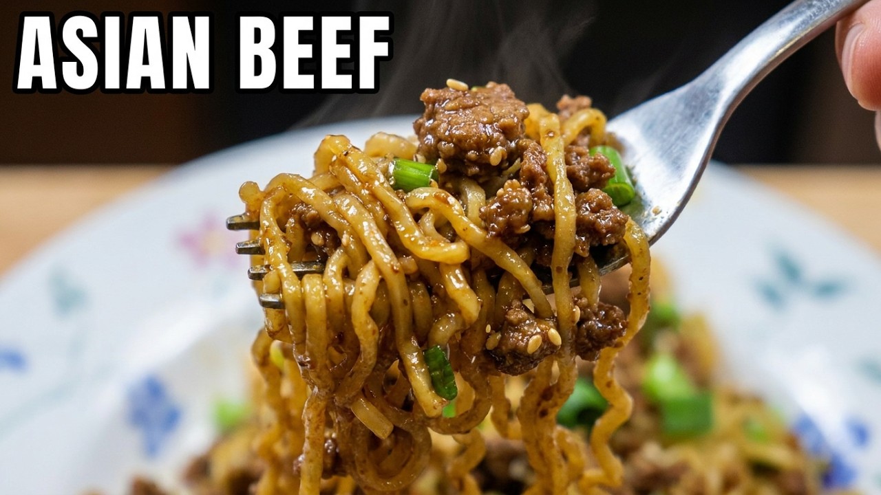 Asian Beef with Ramen Noodles | Easy Ground Beef Recipe