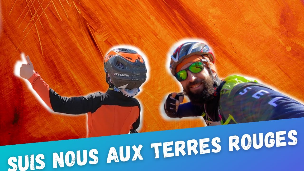 VTT aux terres rouges du Luxembourg.