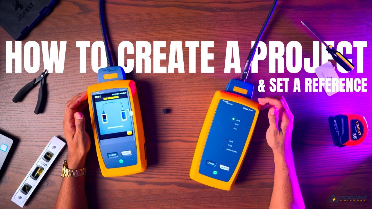 How to use a Fluke Versiv DSX-8000/5000 Cable Certifier -Create a Project and Set a Reference