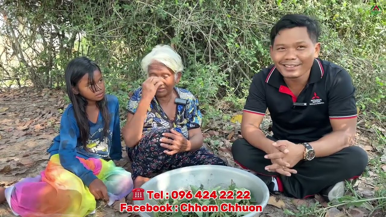 #824 លោកយាយ សាយ ថាច បេះបន្លែ 2 នាក់ចៅស្រី និយាយថា មានខ្មោចច្រានពីក្រោយឳ្យគាត់ដួល