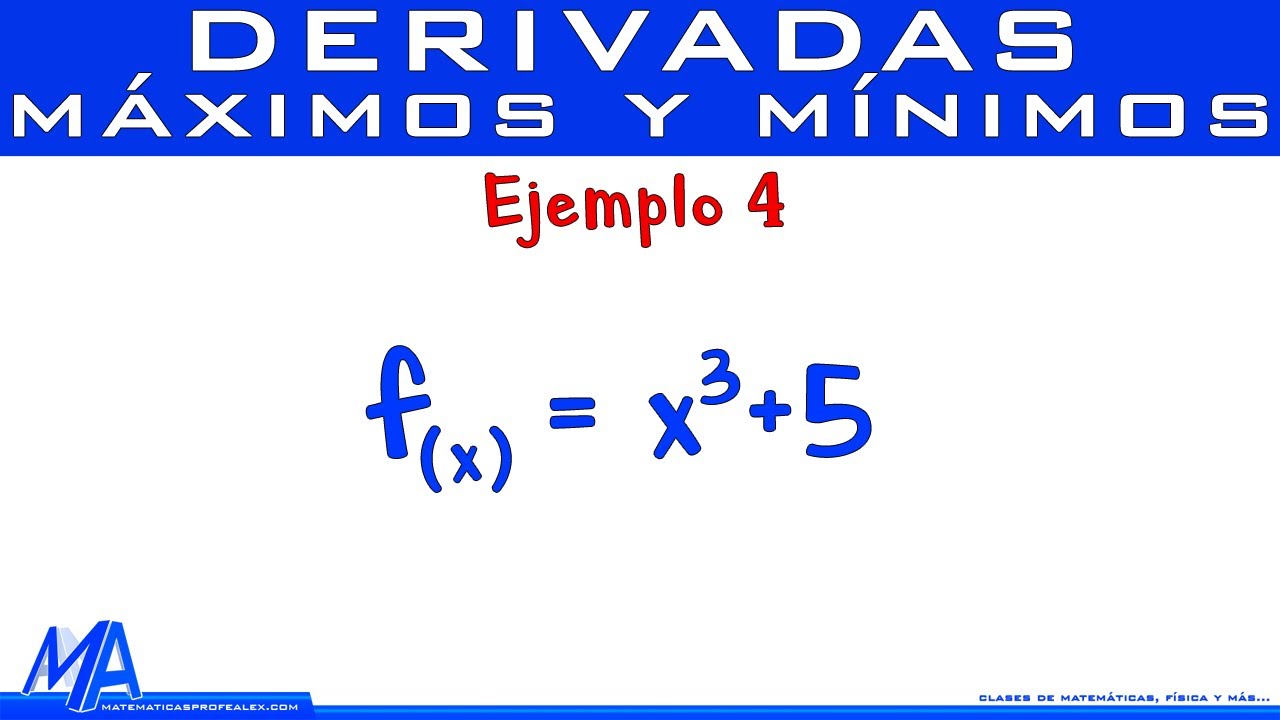 Máximos y mínimos de una función | Ejemplo 4