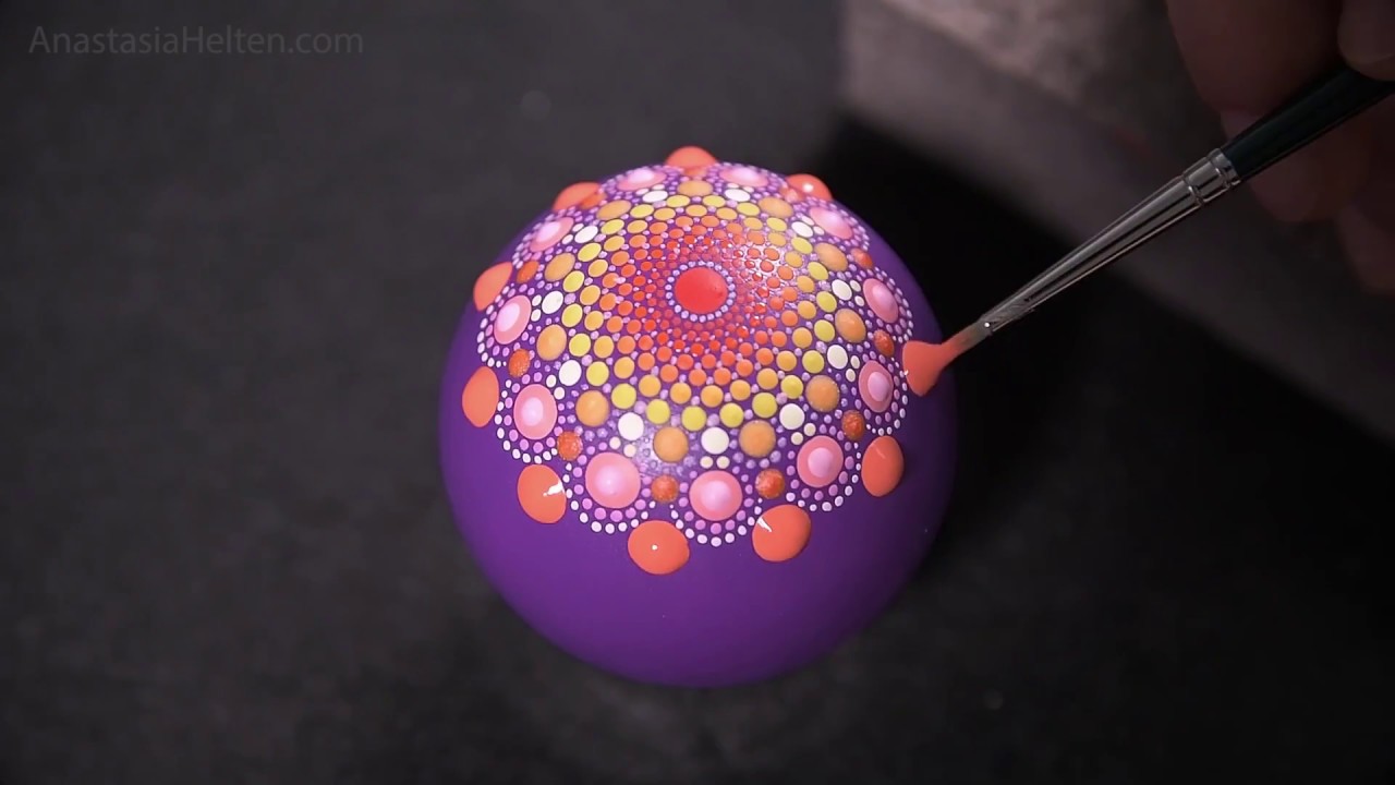 Mandala stone painting