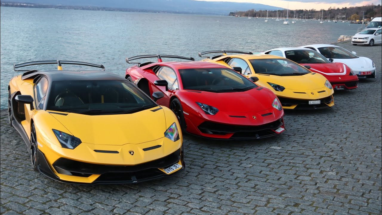 Cruising in Geneva in 458 Speciale with  3 SVJ ( HD )