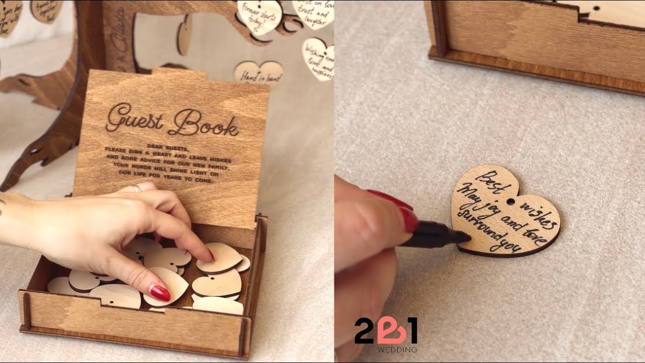 Personalized Wedding Guest Book Alternative | Family Tree 3D Wooden Wedding Decor