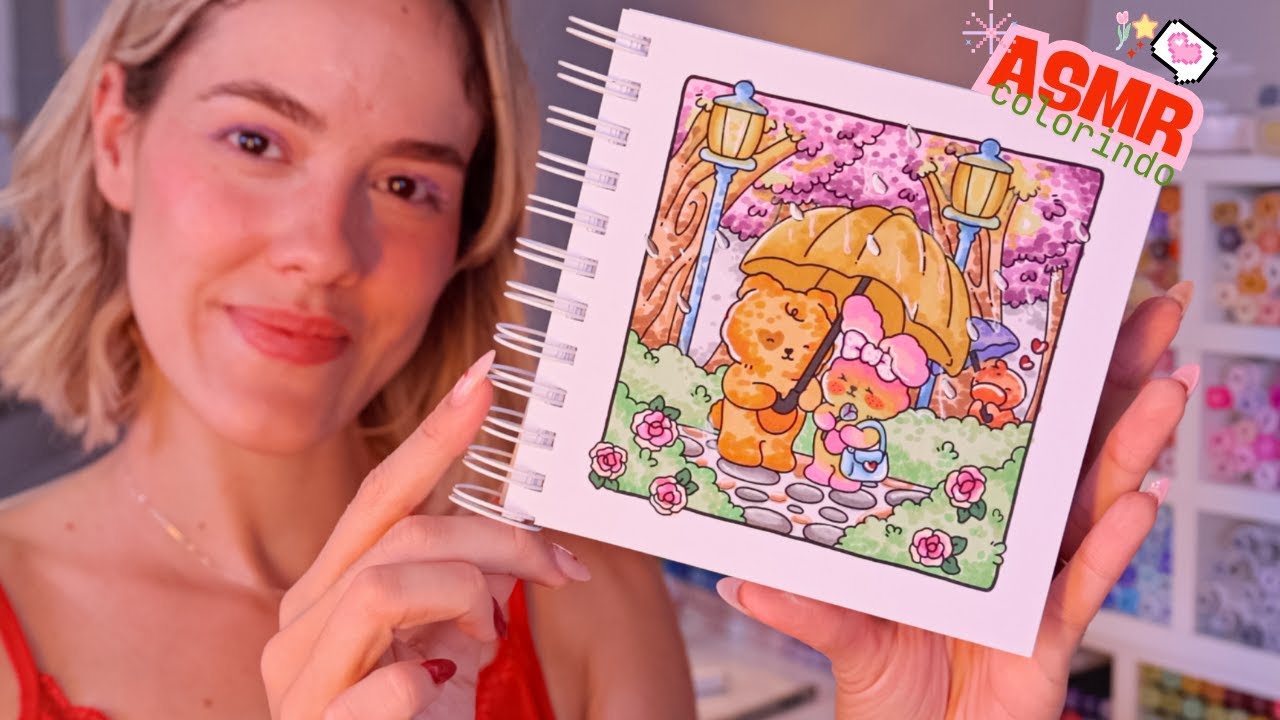 ASMR 🌙 Pintando com Marcadores SATISFATORIAMENTE 🎨 Voz Suave