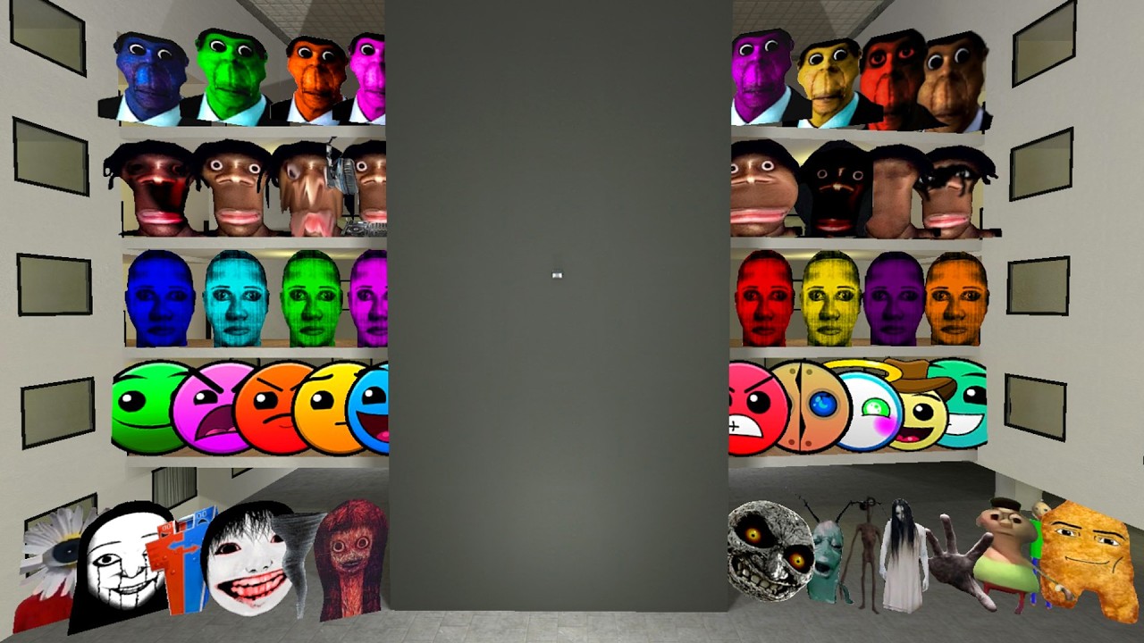 Obunga, Juandale Pringle, Selene Family, Lobotomy Dash, Nicos Nextbots in Liminal Hotel! Garry's Mod