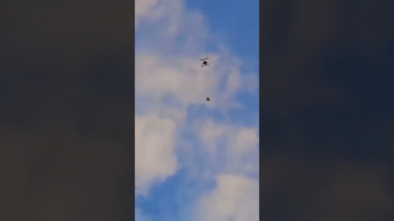 Neymar control ball drop by drone from 35 meters #sorts#neymar 😀