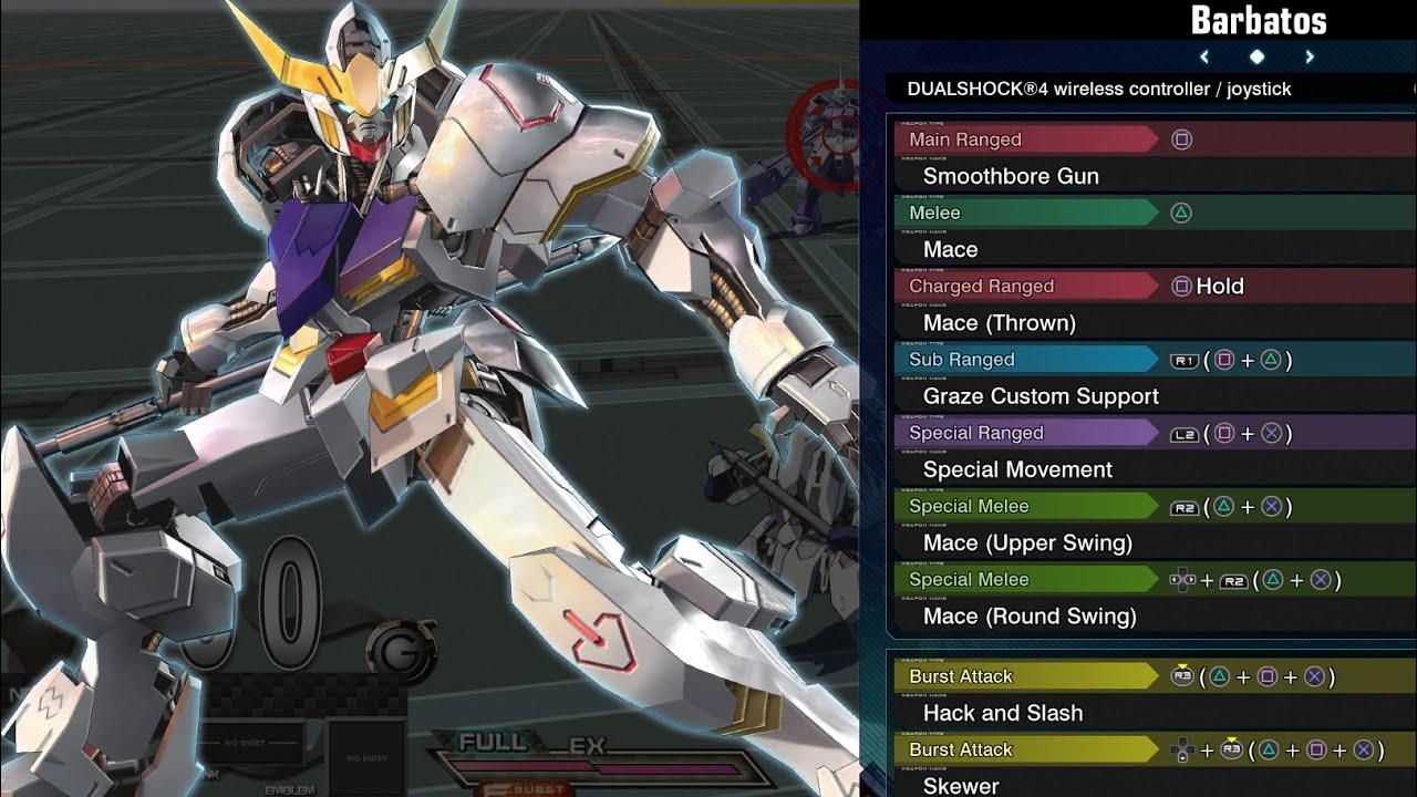 Gundam Barbatos - Gundam Extreme Versus Maxi Boost ON Combo Guide