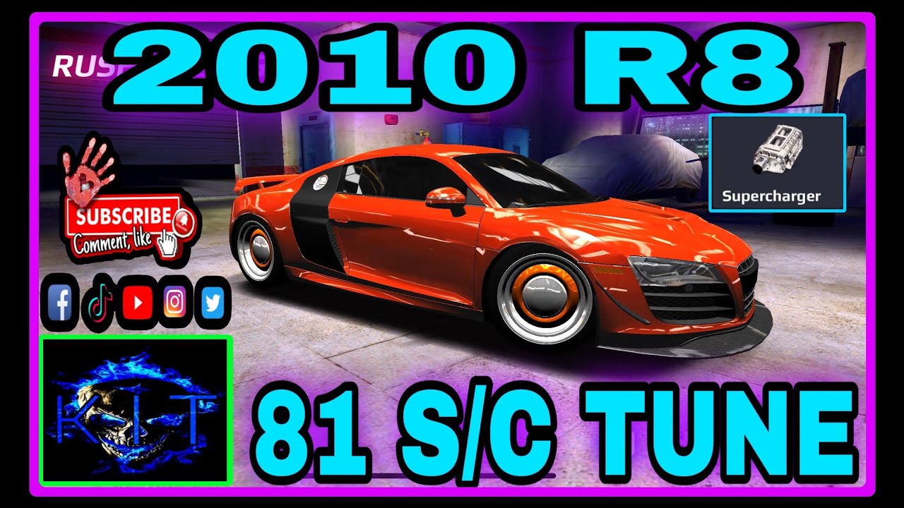 🚦 2010 R8 🚦81 SUPERCHARGED TUNE. UPDATED👈 BOOSTED AND NO BOOST TIMES. Rush racing 2