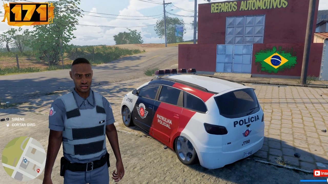 👮‍♂️VIREI UM POLICIAL NO 171 E ACABEI COM O CRIME, 171, GTA BRASILEIRO MELHOR QUE Brasil Tuning, 171