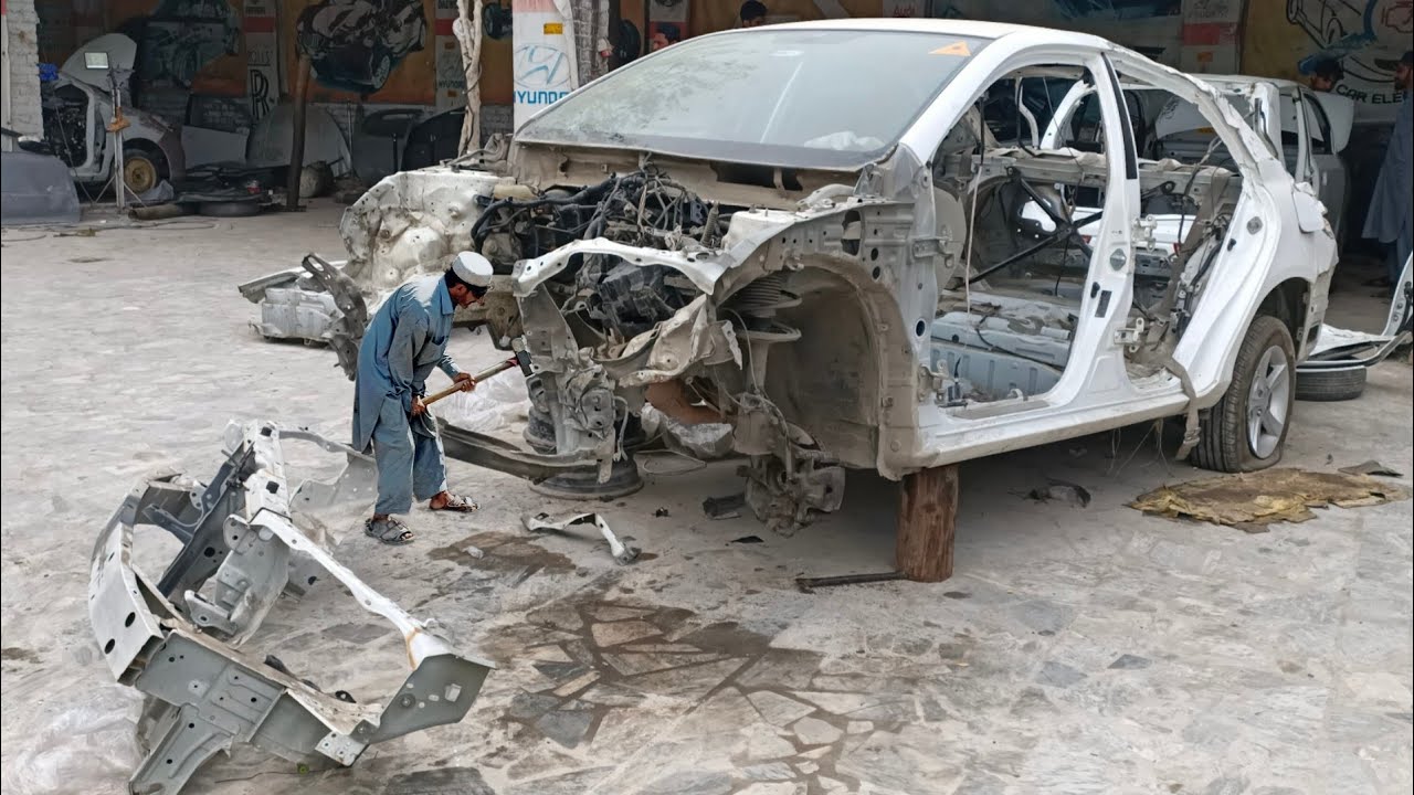 Incredible Process Toyota Corolla Major Accident Repair In The Local Workshop