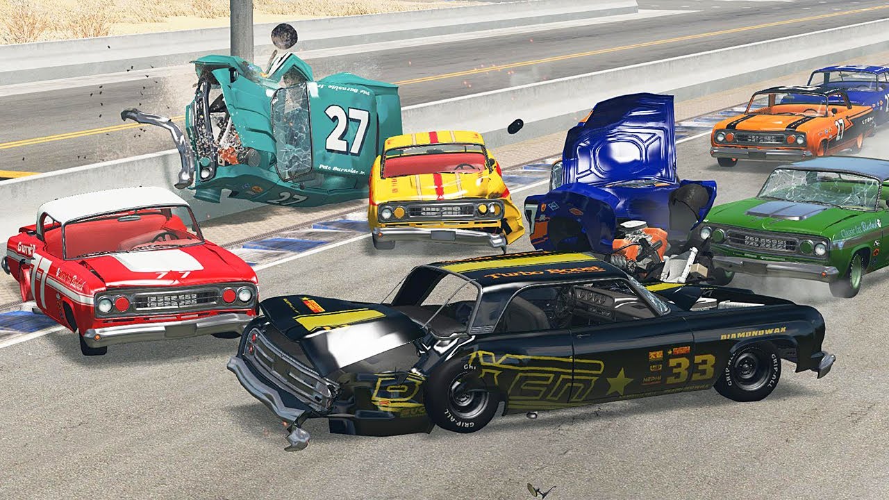 Classic NASCAR Crashes #1 | BeamNG Drive