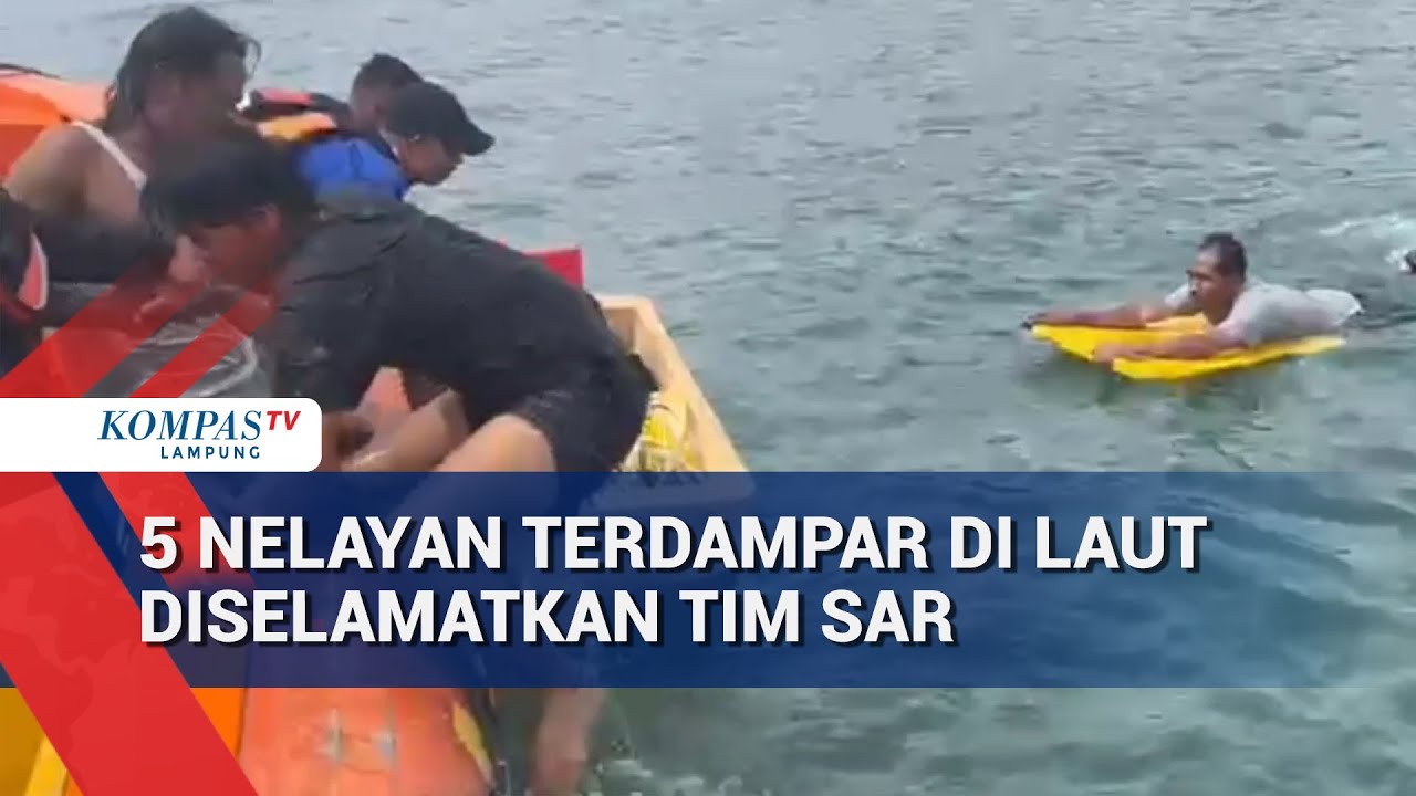 5 Nelayan Terdampar di Laut Diselamatkan Tim Sar