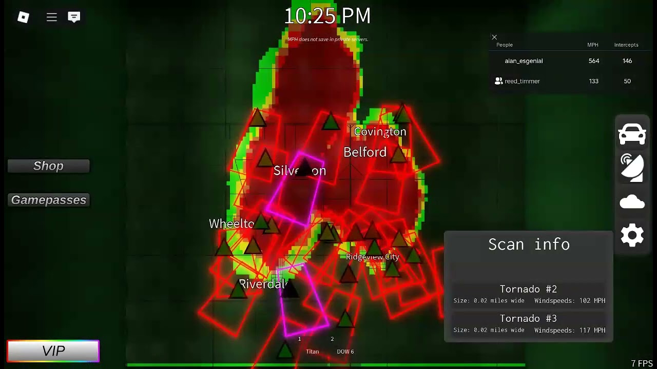 I created the biggest tornado in Mini Tornadoes using admin