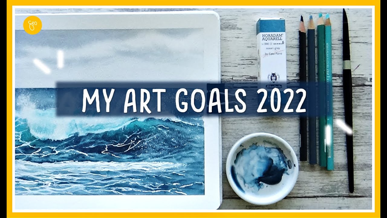 ⭐My Art Goals 2022 | Painting an ocean wave in WATERCOLOUR