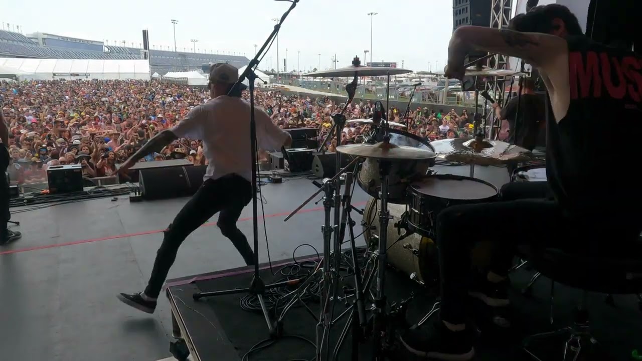 Wake The Dead (live drum cam) // blessthefall // Welcome to Rockville Fest 2025