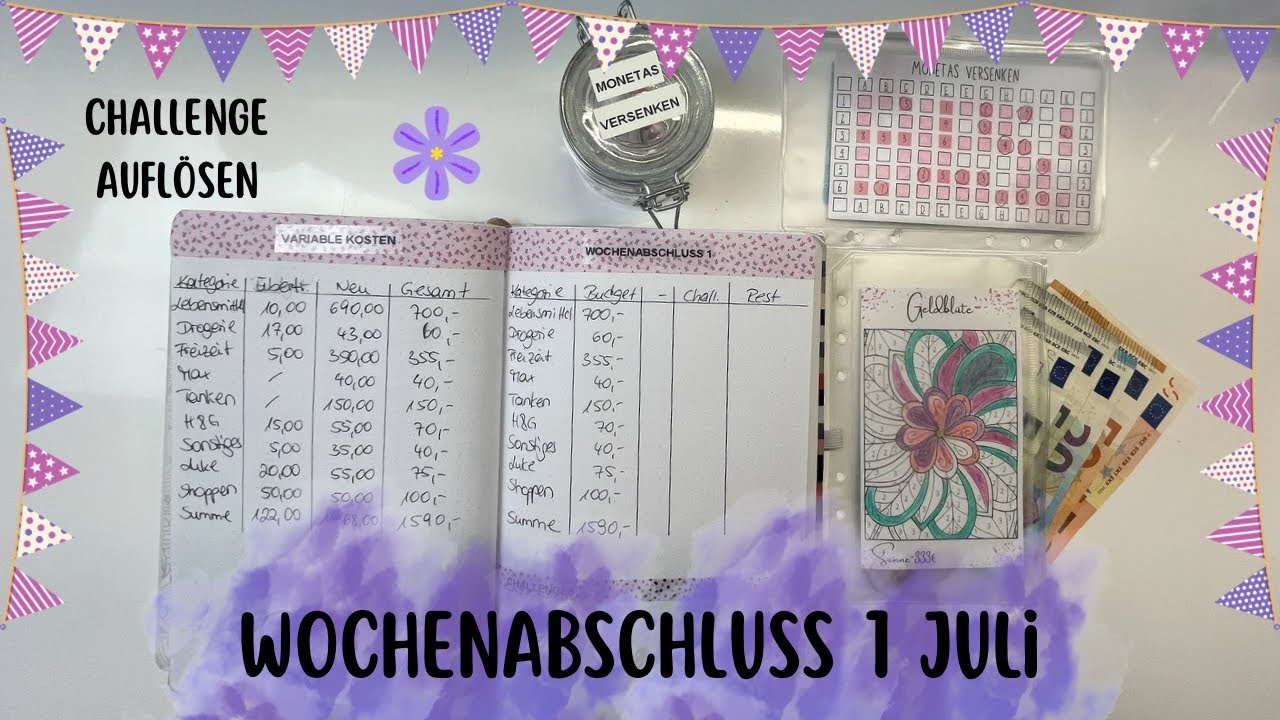 💜Wochenabschluss 1 Juli💜| Challenge auflösen| 💌Umschlagmethode💌